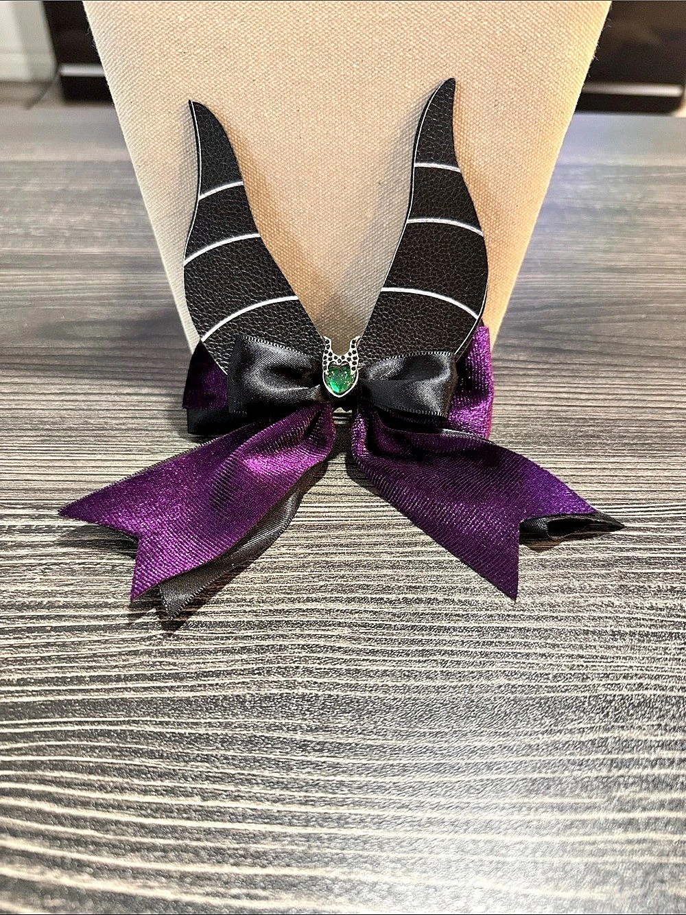BoxLunch Disney Purple & Black Maleficent Horn Hair Bow